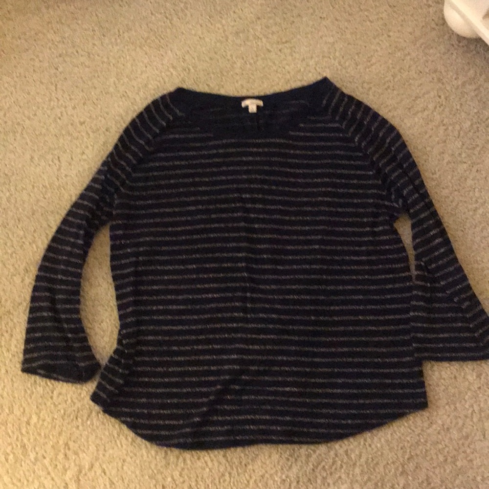Gap Navy Shirt with Gold Stripes